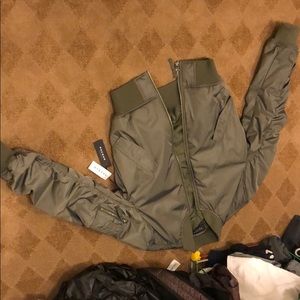 Pacsun olive green bomber jacket
